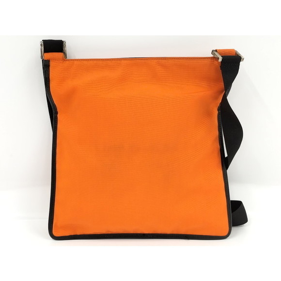 Gucci Nylon Leather Black Shoulder Orange Bag - Picture 1 of 10